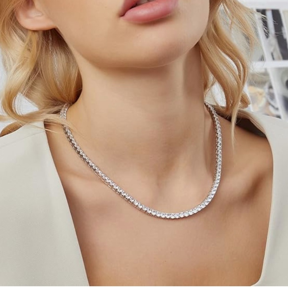 4mm tennis necklace